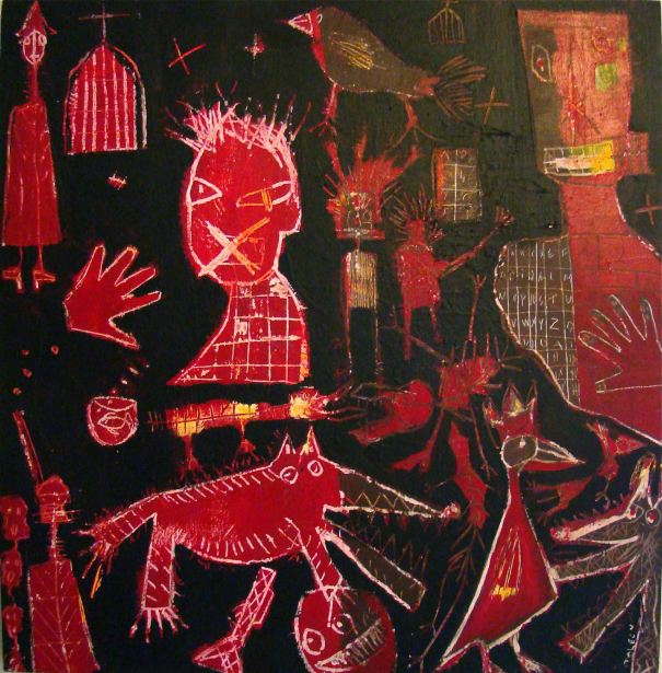 Loup rouge.