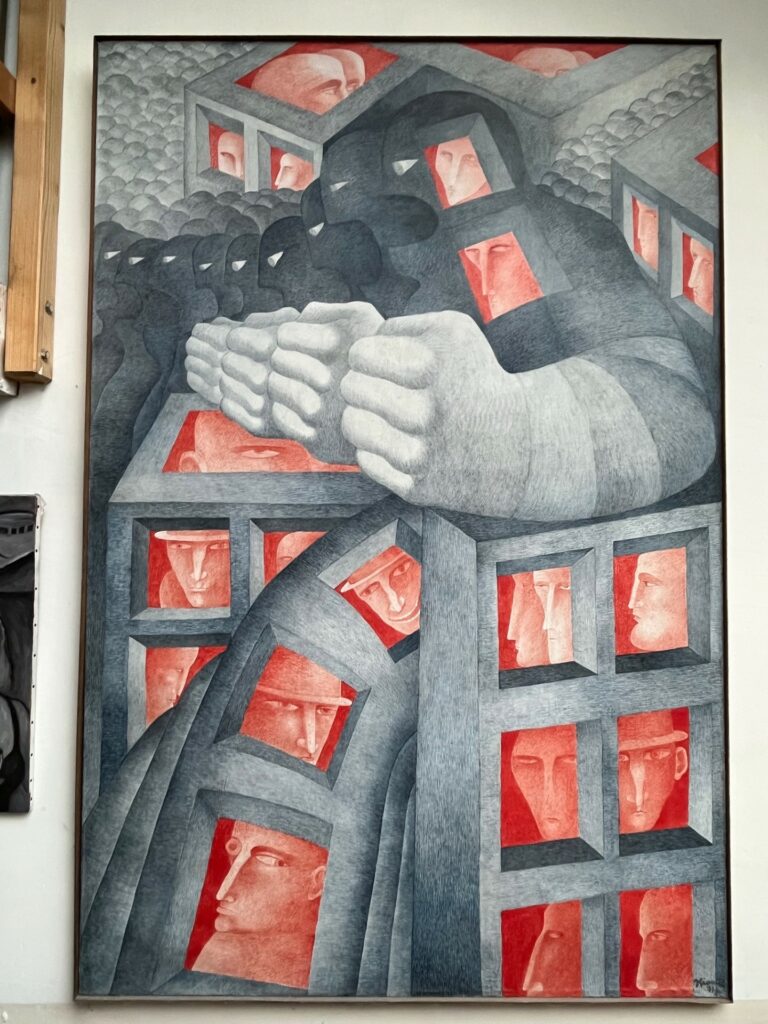 Thème de la ville – acrylic sur toile 1