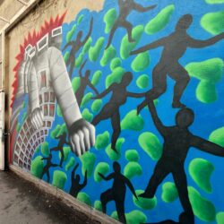 début de la Fresque de Edouard Scarfoglio 