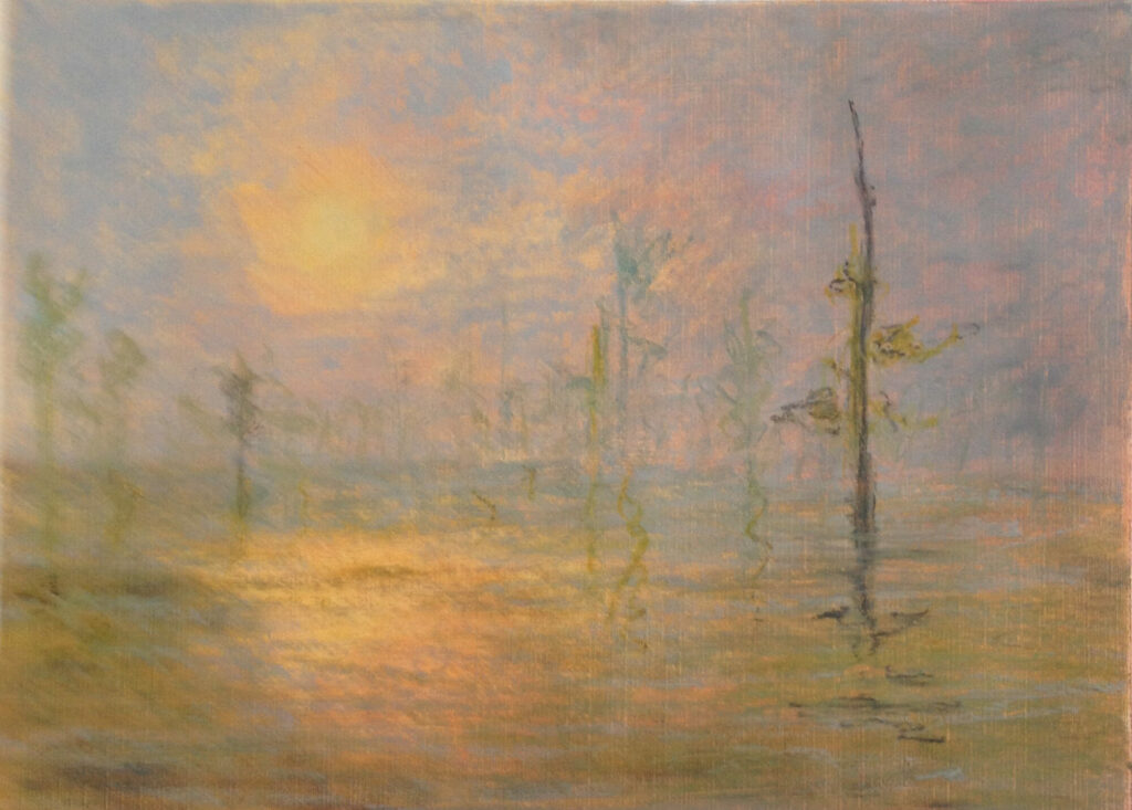 effet de jour sur le Bayou-2017  (pastel)