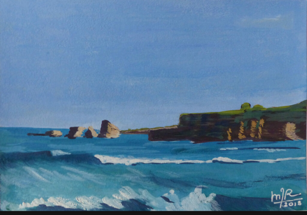plage de Sicile-2018 (gouache)