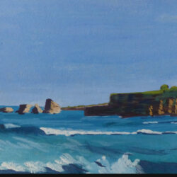 plage de Sicile-2018 (gouache) 