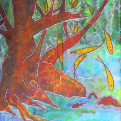 des poissons dans les arbres 40X50cm 
