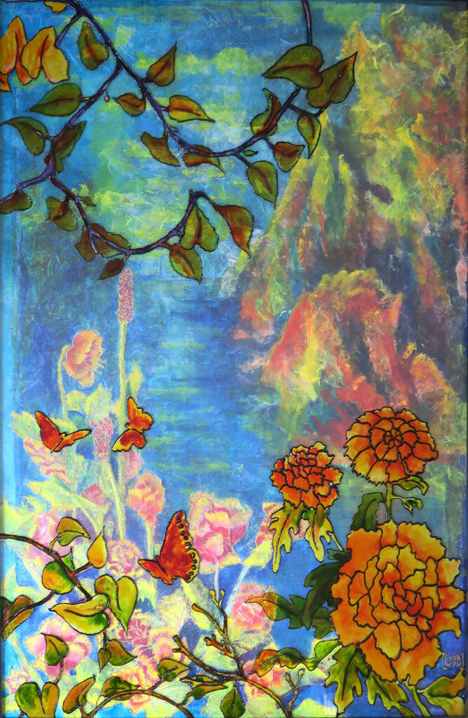 Les papillons des montagnes marines (70×100 cm).