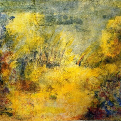 Flânerie sous les arbres scintillants (100×70 cm). 