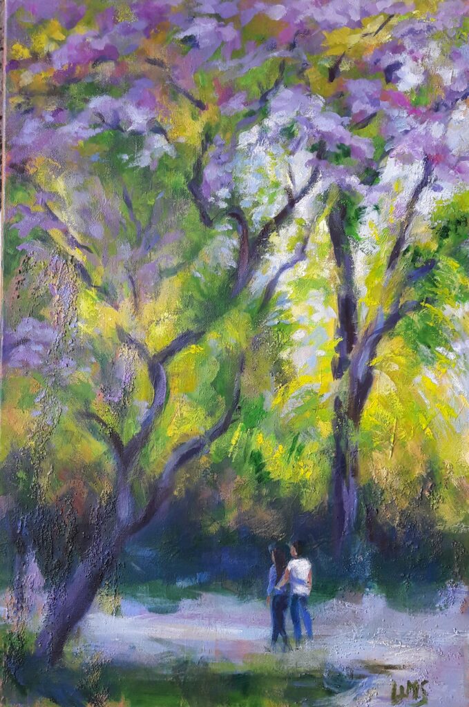 Arbres de Judée Acrylique 40×60