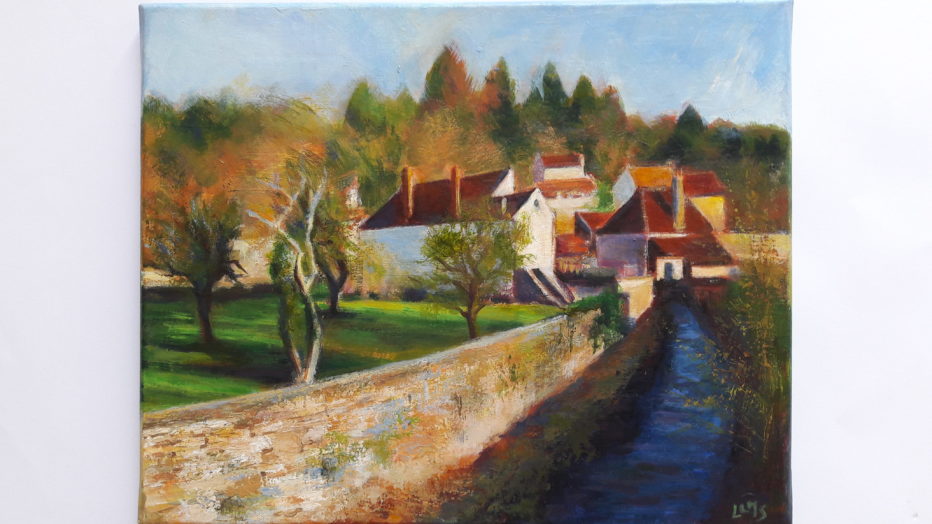 Bourgogne-Chatel Censoir Acrylique sur toile 33 x41