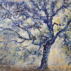 L&rsquo;Arbre bleu -Acrylique sur toile 50 X 61 