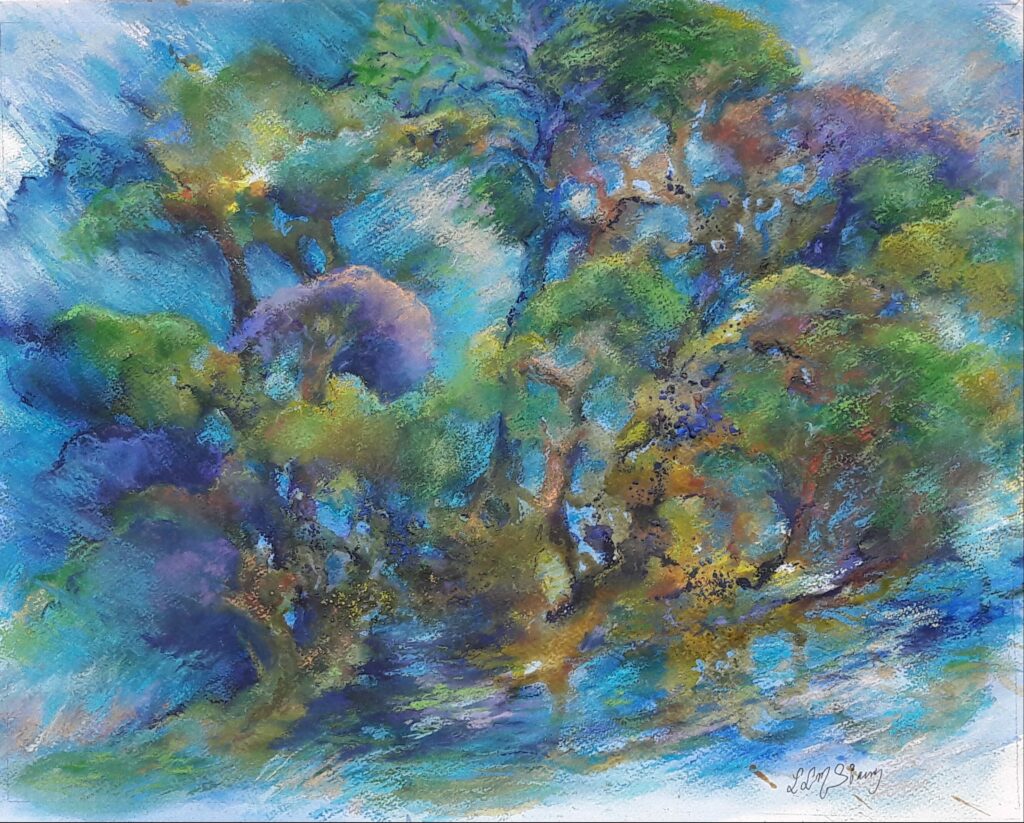 Reprise Forêt en Péril – Aquarelle et Pastel