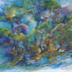 Reprise Forêt en Péril – Aquarelle et Pastel 