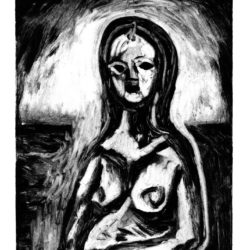 Femme 1 – Monotype – 15 x 20 cm – Mai 2017 