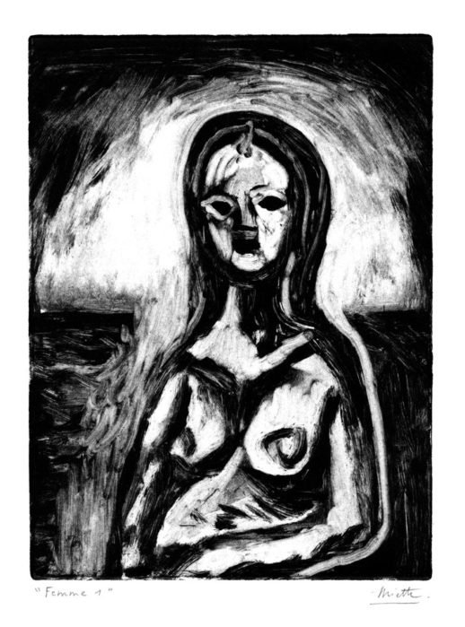 Femme 1 – Monotype – 15 x 20 cm – Mai 2017