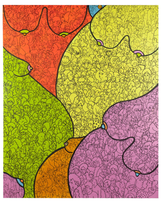 ENCEINTES, acrylique, 200cmx180cm