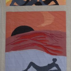 2016 Soleil noir triptyque 46x120cm Haute lice 