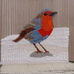 le Rouge-gorge dans la neige 