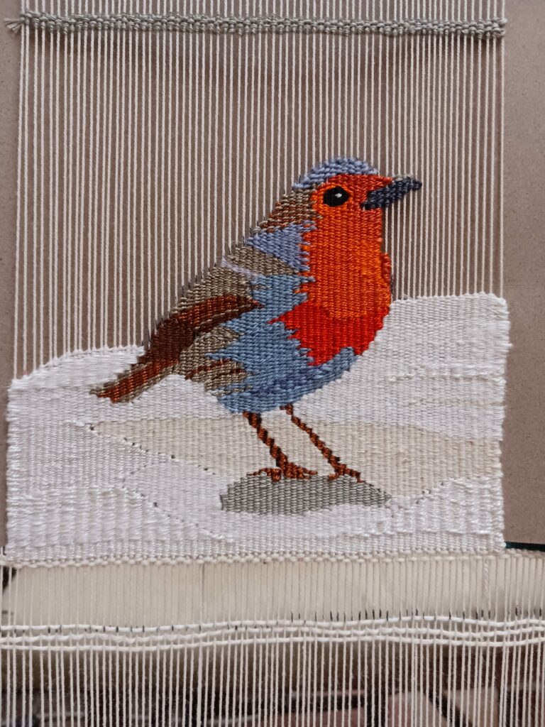 le Rouge-gorge dans la neige