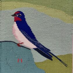 2026 Hirondelle des fenêtres Haute lice (16x16cm) Coton, laine 