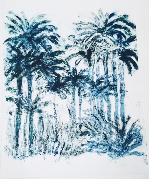 les palmiers du jardin botanique de rio 40x30cm